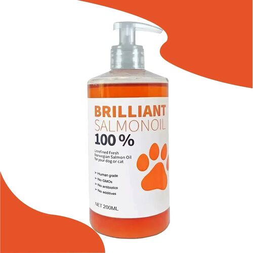 Brand 200ml PET BRILLIANT Pure SALMON OIL Natural No Chemica