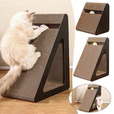 2 in 1 Cat Scratcher Cardboard Triangles Shaped Cat Scratchi