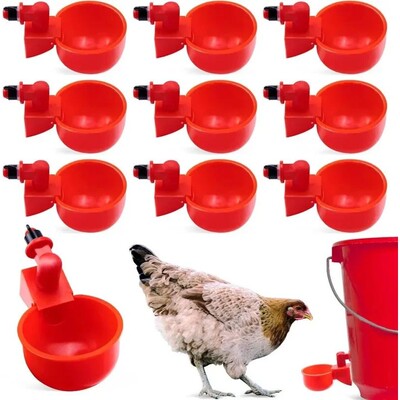 10/20/30Pcs Chicken Waterer Cups Chicken Feeder Cup for Chic