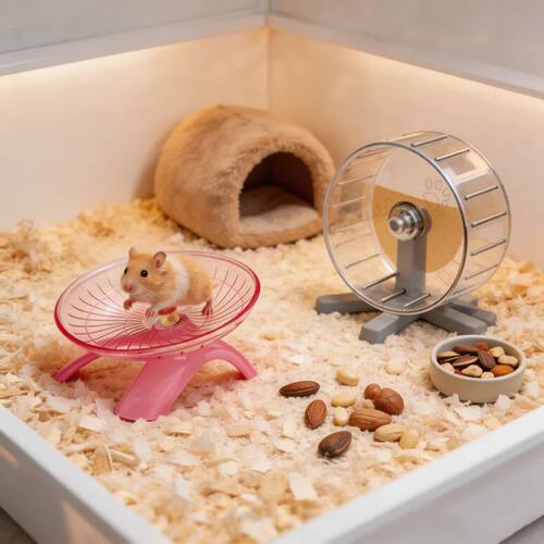 Silent Hamster Flying Saucer Wheel Quiet Exercise Runner for