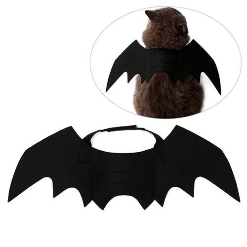 Creative Halloween Cute Pet Clothes Black Bat Wings Harness