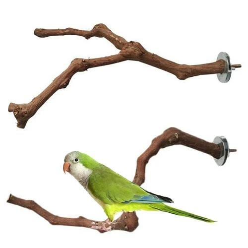 Cage Perches Pet Budgie Wood Parrot Bird Stand Tree Branch H