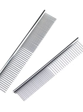 Stainless Steel Dog Comb Long Thick Hair Fur Removal Brush 1