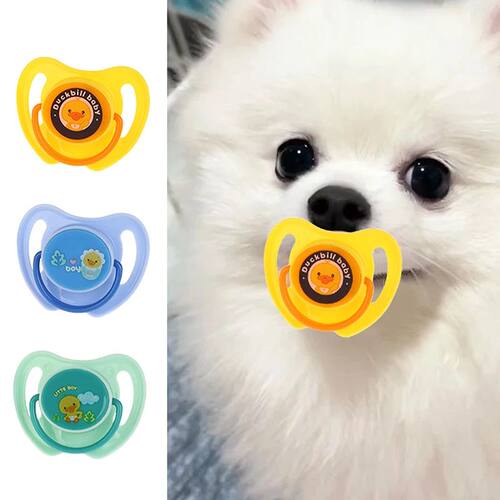 1Pcs Practical Pet Calming Pacifier Soft Silicone Dog Molar