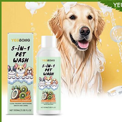 5-in-1 Pet Shampoo for Dogs & Cats, Botanical Extracts Nouri