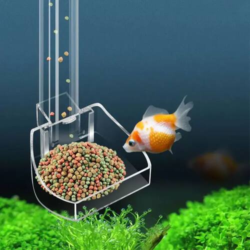 Aquarium Acrylic Feeding tube Anti-stuck fish design Transpa - 封面