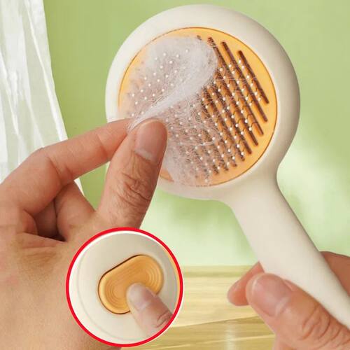 Cat Brush Self-cleaning Cat Brush Pet Hair Remover One Click
