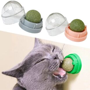 The Catnip Cat Wall Stick-on Ball Toy Scratchers Treats Heal