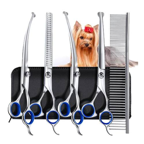 5 in 1 Professional Dogs Grooming Scissors Set Stainless Ste