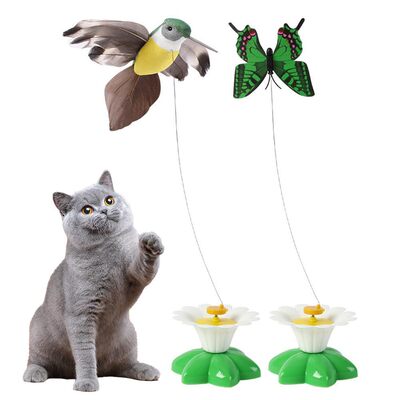 Electric Bird Teasing Cat Toy-automatic Rotating Cat Teaser