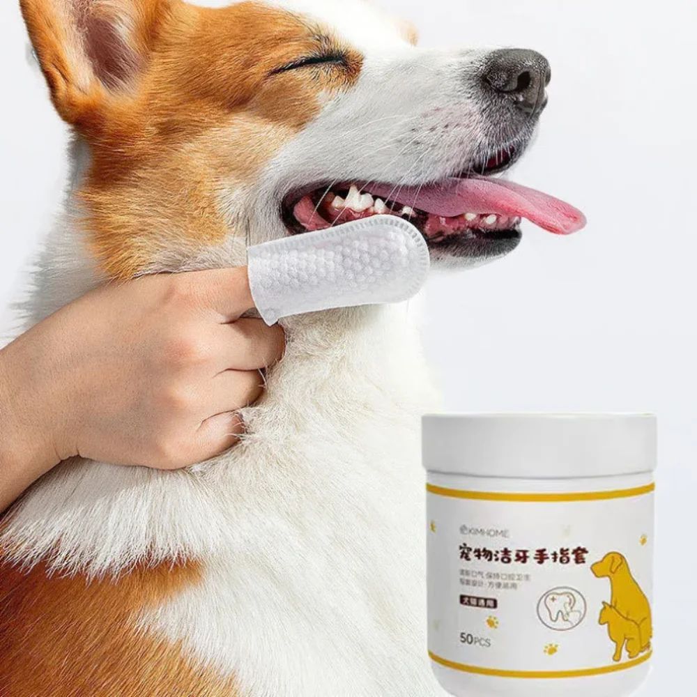 Pet Disposable Cleaning Wipes Dog Teeth Cleaning Finger Wipe