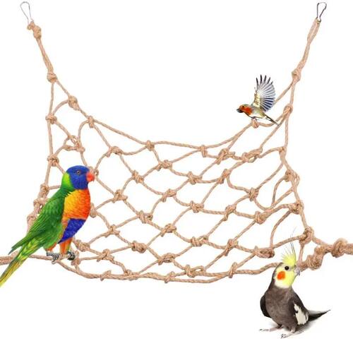 Parrot Swing Rope Birds Hanging Climbing Net With Hook Hammo