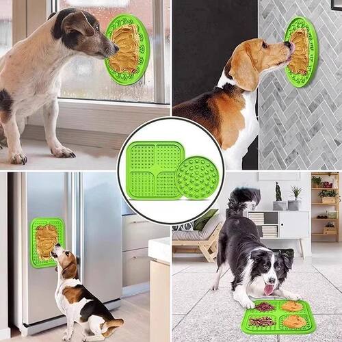 Silicone Dog Lick Mat Anti-Slip Sucker Slow Food Plate Pet B