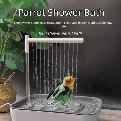 High Quality Automatic Parrot Bird Bath Tub USB Electric Pet