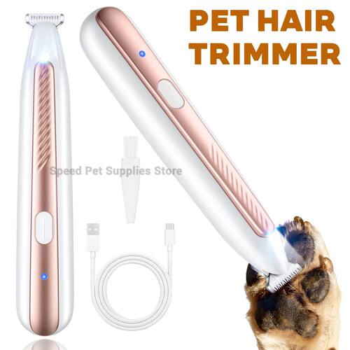 New LED lighting pet paw hair trimmer cat and dog ear/eye ar