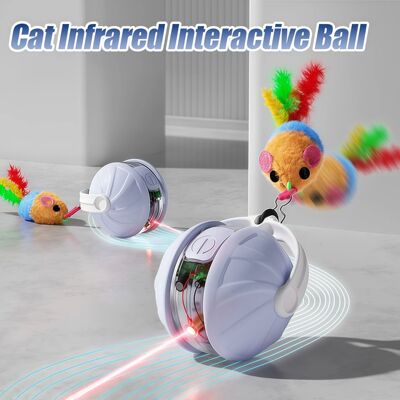 Upgraded Cat Interactive Ball Toys Infrared Automatic Rollin