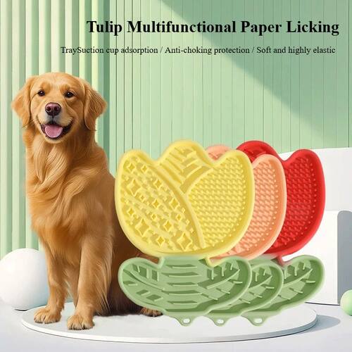 Multi-Function Lick Mat for Pets,Non-Slip Slow Feeder with D