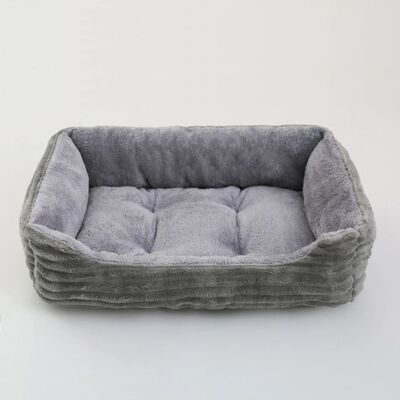 Bed for Dog Cat Pet Square Plush Kennel Medium Small Dog Sof