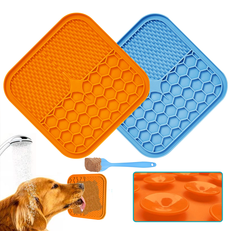 Mat For Pet Dogs Cats Slow Food Bowls With suction cup Feedi