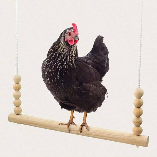 1pc-Parrot toy, pet chicken, rooster swing toy, wooden bead