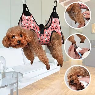 Dog Hammock - Pet Grooming Harness for Nail Trimming Cutting
