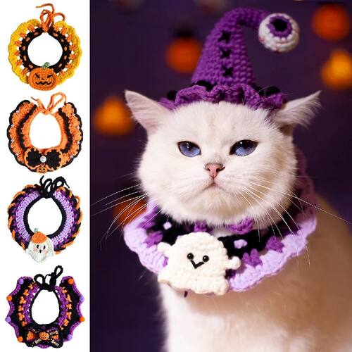 Cat Outfits Cat Halloween Costume Cat Collar Accessories Pet