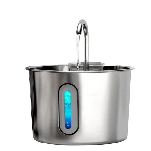 2.2L round Automatic Cat Water Fountain Stainless Steel Pet