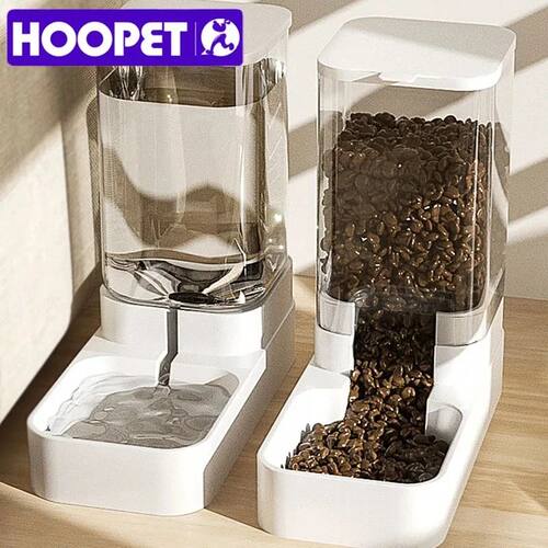 Dog Feeder Cat Automatic Feeding Water Bowl Transparent Pet