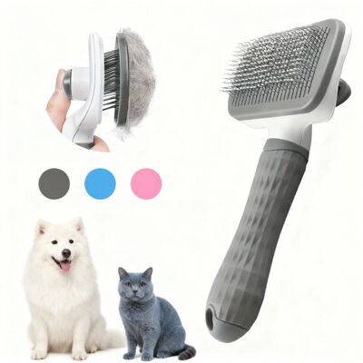 Pet Grooming Brush Self Cleaning Slicker Comb for Dogs Cats