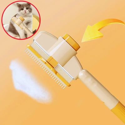 Dog Comb Pet Hair Remover One Button Dogs Brush Self-cleanin