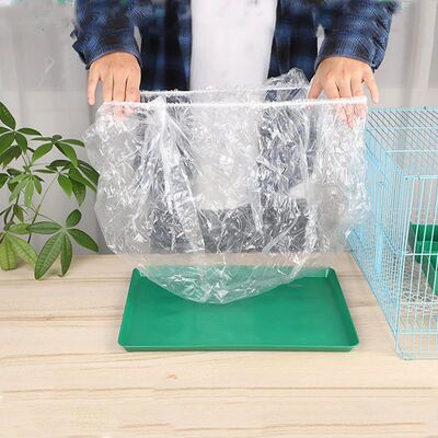 10/20PCS Pet Tray Disposable PE Films Rabbit Litter Mat Cage