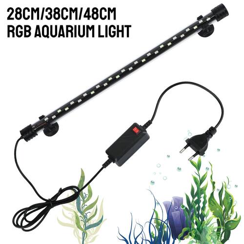 Fish Tank Light Bar Underwater RGB EU Plug AC 90~260V Aquari