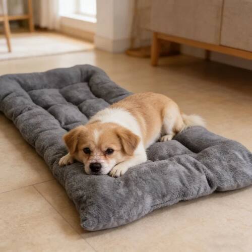 Plush Dog Bed Sofa Thickened Super Soft Polyester Pet Mat Do