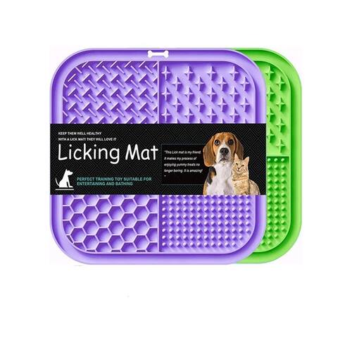 Pet Licking Mat Silicone Pet Food Suction Cup Licking Mat Sl