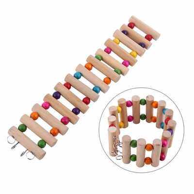 Wooden Hamster Climbing Stairs Parrot Hamster Play Toys Guin