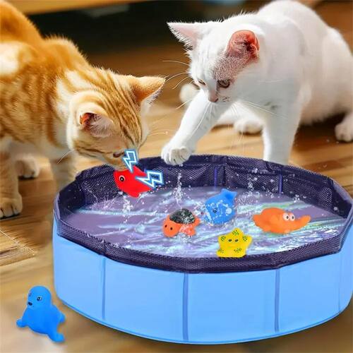 Cat Pool Toy Play Water Puppy Dog Cat Bath Pool Tub Toys Tur