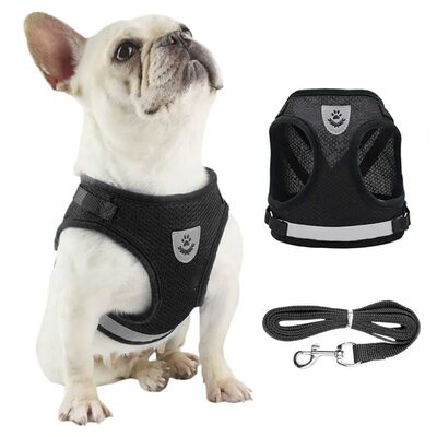 Pet Leash Undershirt Harnesses Mesh Breathable Easy Control