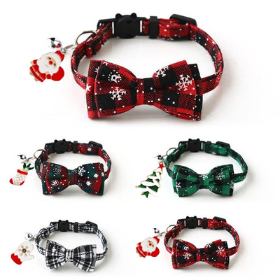 Christmas Collar Snowflake Bow Dog Collar Cat Collar Cat Str