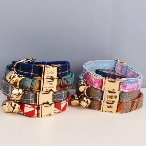 Cat Collar Bowknot Safety Personalized pet collar Customized