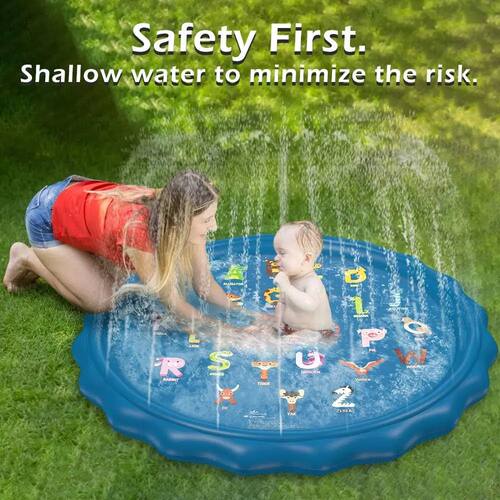 100CM Splash Pad Sprinkler for Kids Outdoor Water Toys Infla