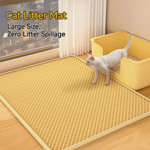 Double Layer Cat Litter Mat Anti-Scatter Litter Trapping Pad