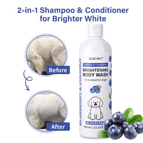Professional Dog Whitening Shampoo Blueberry Brightening For