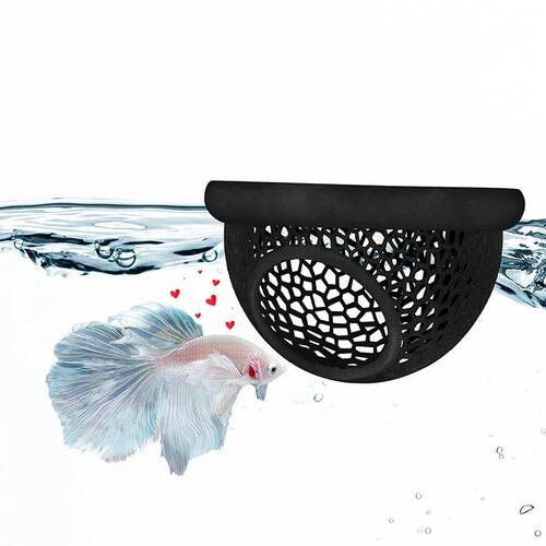 Floating Betta Hide & Shrimp Cave Aquarium Decor 3-in-1 Hamm