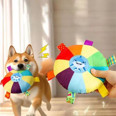 Hot dog sounding plush toy bell cartoon toy puppy small dog