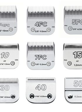 3F 4F 5F 7F 9# 10# 30# 40# 50# Professional Pet Clipper Blad