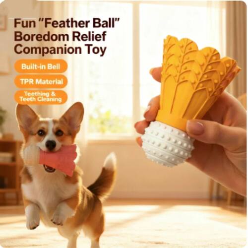 Badminton Shape Bite-Resistant Dog Toy Interactive Chew Toy