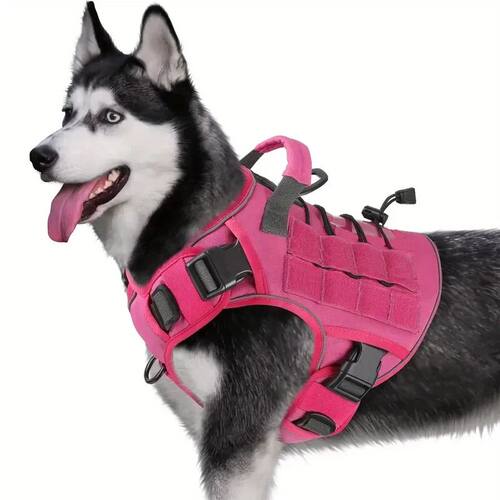 No-Pull Tactical Dog Harness with Handle for Large Dogs - Re