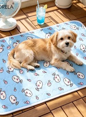 Pet Summer Cooling Latex Pad Cute Cartoon Pattern Cat Dog Sl