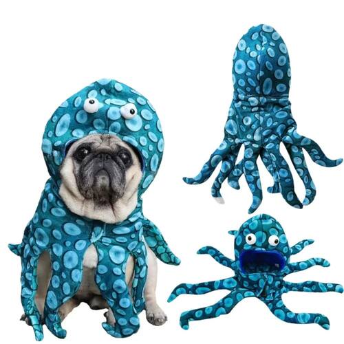 Octopus Costume for Small Dogs and Cats, Dog Hoodies Cold We