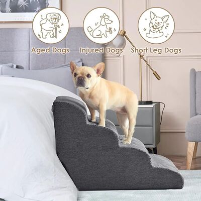 Curved Dog Stairs Ramp for High Beds Non-Slip Balanced Pets